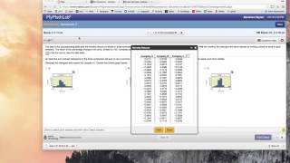 datasets in MyStatLab homework