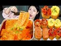 ASMR MUKBANG| 직접 만든 불닭 유부초밥 열라면 먹방 &amp; 레시피 FRIED SPAM AND FIRE NOODLES EATING