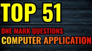 PLUS TWO COMPUTER APPLICATION 1 MARK QUESTIONS Net Worth