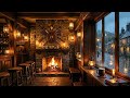 Cozy Scottish Pub Ambience | Rain, Fire 🔥&amp; Bagpipes | 4 Hours of Celtic Folk Music
