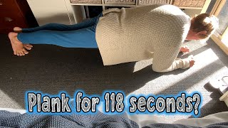 Guy Planks For 118 Seconds