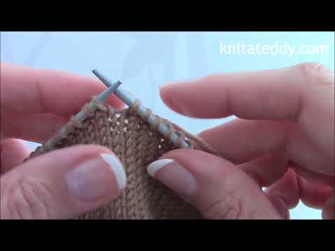 Tutorial 6   K2tog and SSK decrease stitches Knit a Teddy Dog, Body Row 45