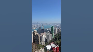 Hong Kong Skyline View from Victoria Peak 🇭🇰 | Cinematic Cityscape | No Filter Asia #Shorts