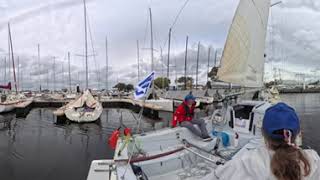 S80 docking Sailing up the channel at RPYC 360vid