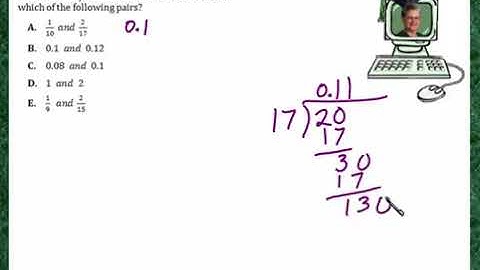 Praxis Application FR005  Compare fractions