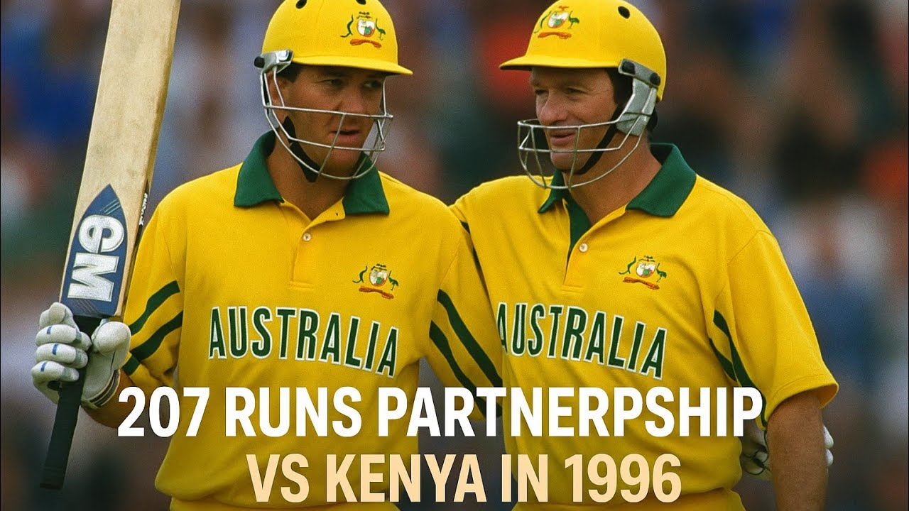 MARK WAUGH & STEVE WAUGH| 207 RUNS PARTNERSHIP VS KENYA @ VISHAKHAPATTANAM IN 1996.