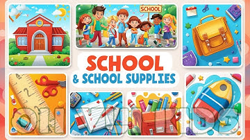 🇻🇳 Học Từ Vựng Trường Học & Đồ Dùng Học Tập 🎓 – Learn School Supplies in English 🖍️📏 | Oh Vui Kids