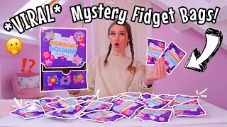 OPENING THE *VIRAL* MYSTERY 'SENSORY SQUARES' FIDGET BAGS!!😱🌸👽🔥🍼⁉️ (MUST SEE!!🤯) } Rhia Official♡