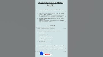 PSIR OPTIONAL 2023 PAPER 1 !! #shorts #upsc #mains !!!