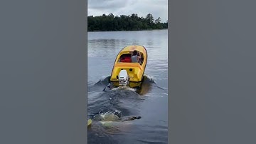 Thumbnail of 8’ Disney boat with a 25hp 2 stroke and a 70lb driver takes off a lot like a jetski lol