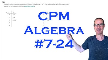 CPM Algebra Chapter 7 Problem 24