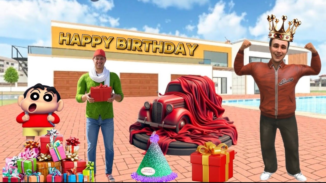 💥 Jack ne chacha ko super car gift kar diya 💐|| Indiann theft aura simulator Golder story