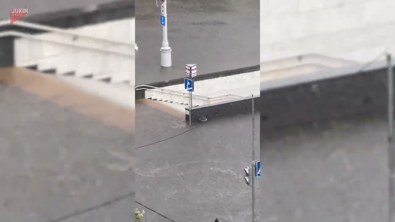 Heavy Rain Floods Streets and Subway Tunnel in Minsk, Belarus - 1777820