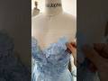 Making a strapless appliqus floral sky blue midi dress sewing creative sewing fashion