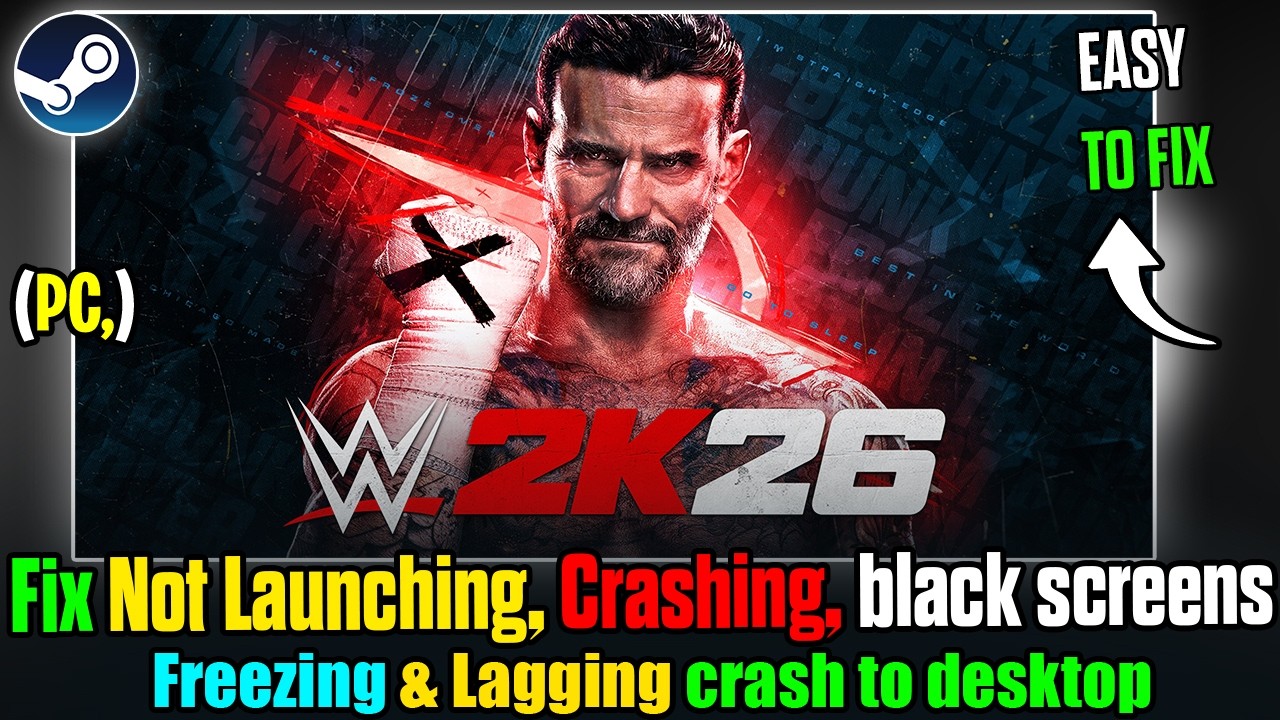 Fix WWE 2K26 Crashing, Not Launching & Crash to Desktop | Black Screen ...