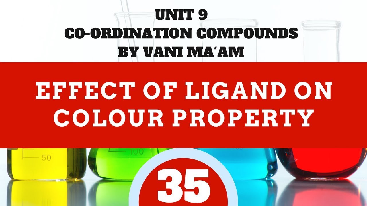 Effect of ligand on colour property| Part -35| Unit 9| CBSE grade 12 chemistry|Coordination compound