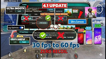 PUBG Mobile 4.1 LAG FIX 😱 Low-End Device Becomes SUPER SMOOTH | 30 FPS to 60 FPS Boost! Zero recoil