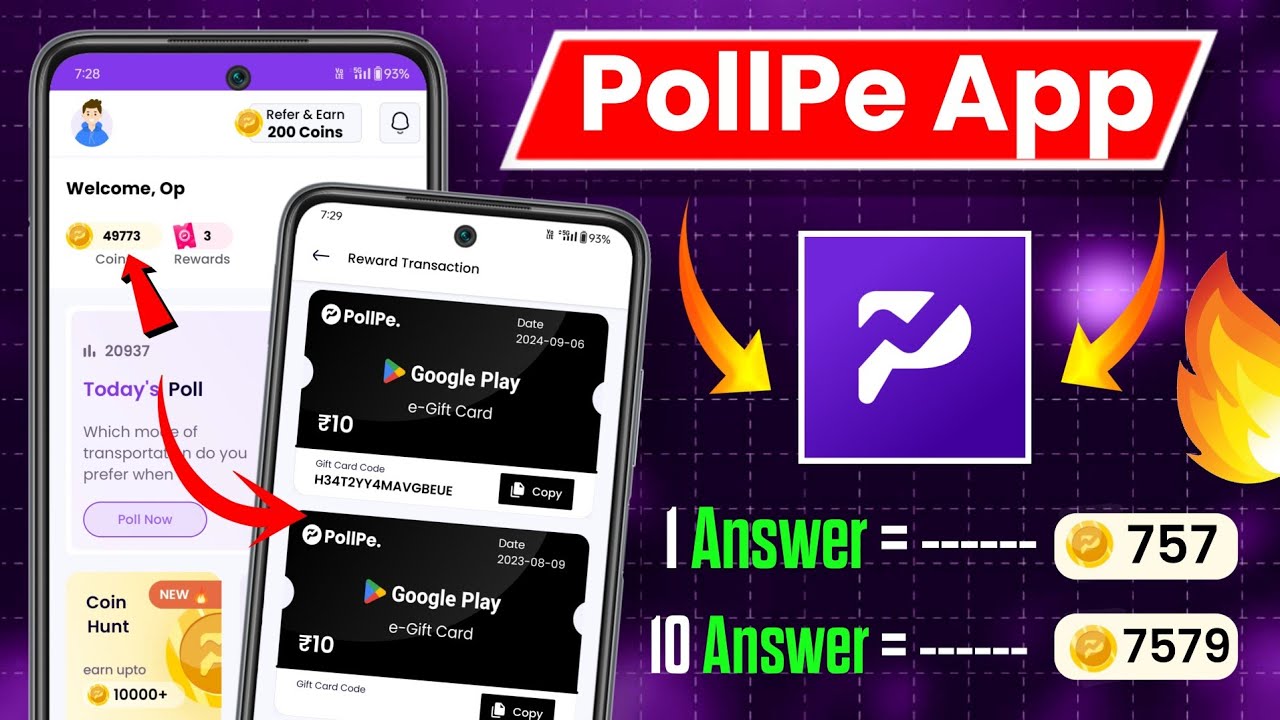 PollPe App Se Coin Kaise Kamaye | PollPe Unlimited Coin Trick |  PollPe - Survey Rewards App
