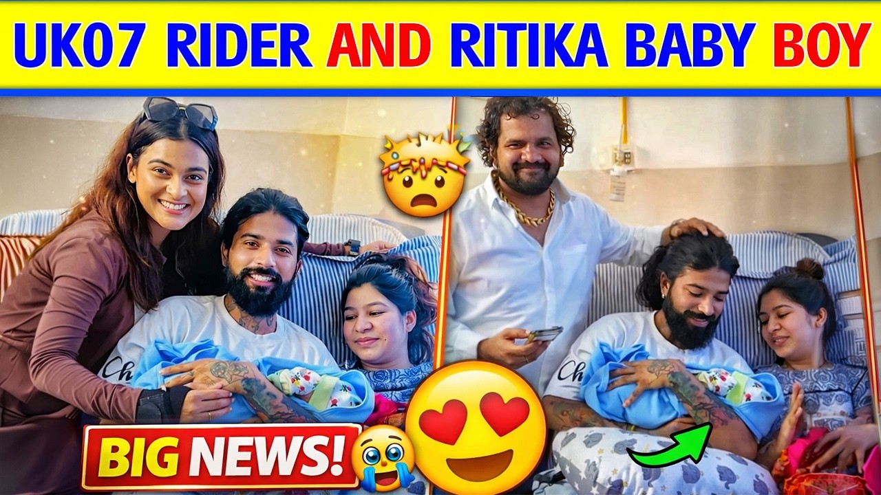 Baby Rider Influcer 😲The Uk07 rider Meet His baby First Time | The Uk07 rider Baby Boy ...