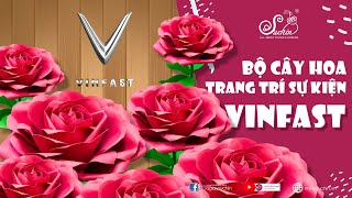 VINFAST Hải Phòng - Cây hoa hồng khổng lồ trang trí sự kiện - Giant Paper flowers decorations