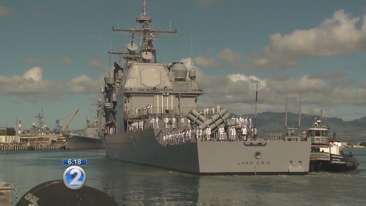 USS Lake Erie departs for new home in San Diego
