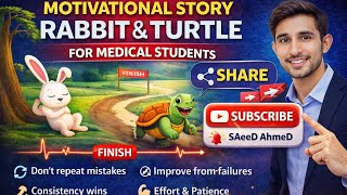 Rabbit 🐇 vs Turtle 🐢 Complete Story | 3 Powerful Life Lessons|Motivational Story for Students#foryou