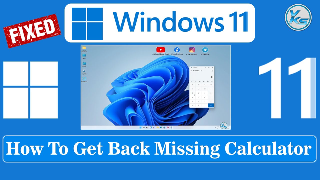 How To Get Back Missing Calculator On Windows 11 YouTube How To Get Back Missing Calculator On Windows 11 YouTube