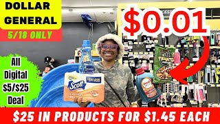 Dollar General $5/$25 Haul for 5/18 | $25 in products for $1.45 each | All Digital Couponing Deal