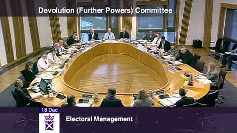 Devolution (Further Powers) Committee - Scottish Parliament: 18th December 2014