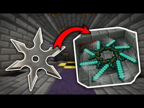 How to make a realistic ninja throwing star (Shuriken ) in Minecraft 1.2