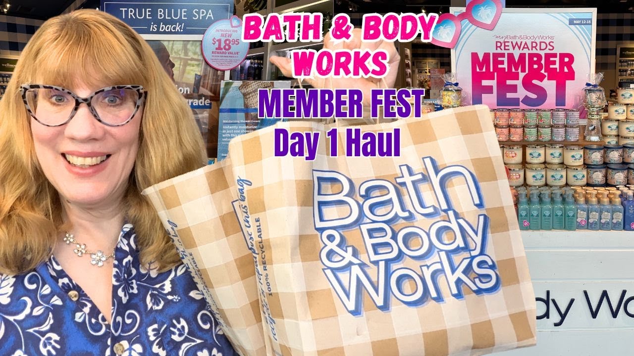 Bath & Body Works Member Fest Day 1 Haul - Bubble Gum Pop, Lip Oil, True Blue Spa & More!
