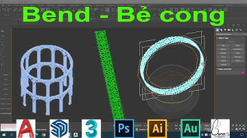 ứng dụng lệnh bend để uốn cong vật thể trong 3dsmax | uốn cong đối tượng trong 3dsmax