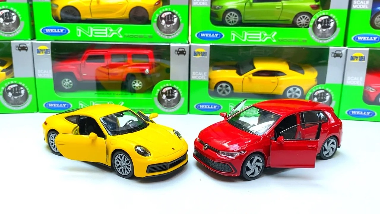 New Cars! Unboxing Welly Nex DieCast Model Porsche 911 Garrera 4S