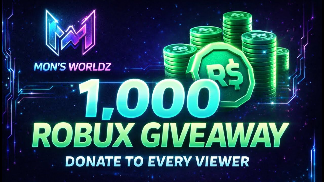 Robux Giveaway to everyone (1K ROBUX RANDOM) 🔴 LIVE - YouTube