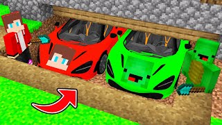 JJ AND MIKEY FOUND SECRET MIKEY AND JJ CARS UNDER HOUSE ? MIKEY AND JJ BECOME CARS !
