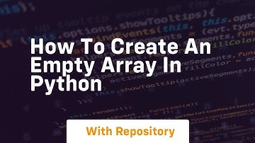 how to create an empty array in python
