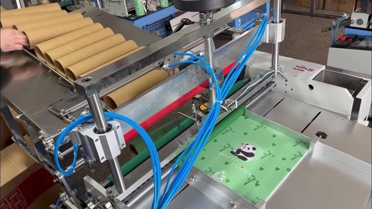 HD 650 Paper Tube Labeling Machine YouTube