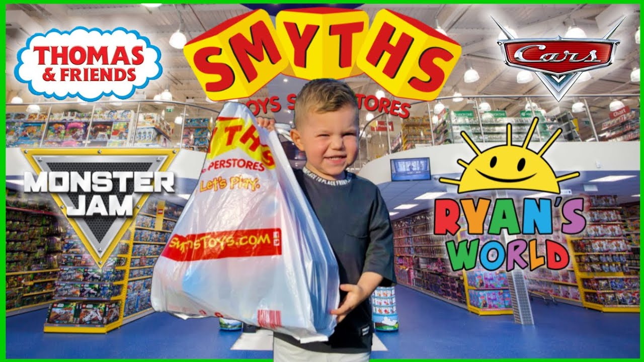 New Smyths Toys Opening Ryan's World Monster Trucks Disney Cars Thomas ...