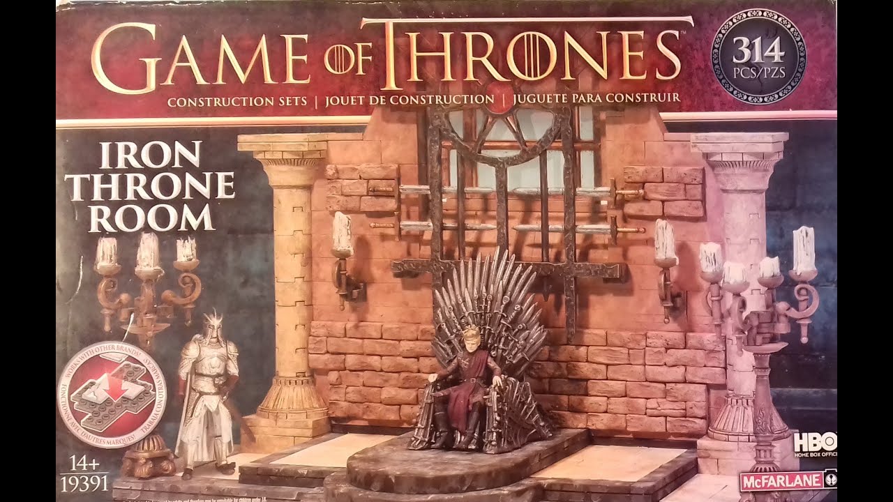 WHATS IN THE BOX? MCFARLANE; GAME OF THRONES. IRON THRONE ROOM. MIKEY'S MODEL BARN REVIEW 16.
