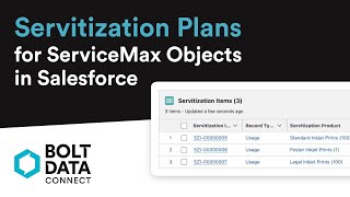 Servitization Plans For Servicemax Objects Bolt Data Connect