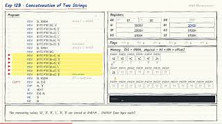 Experiment 12B: String Concatenation in 8086 Assembly Language