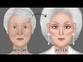 메이크업 ASMR | 고급스러운 할머니 메이크업 애니메이션 | MAKEUP ON MATURE SKIN | Makeup for woman over 70 years old