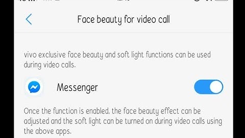 How to enable Settings Face Beauty for video call in Vivo