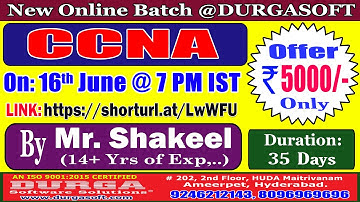 CCNA Online Training @ DURGASOFT