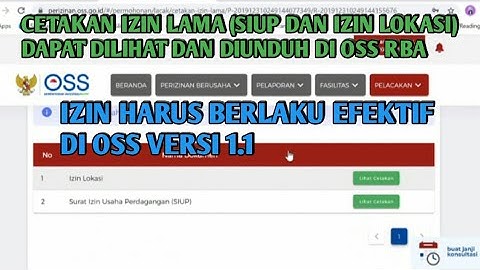 CETAKAN IZIN LAMA BISA DI LIHAT DAN DI UNDUH DI OSS RBA