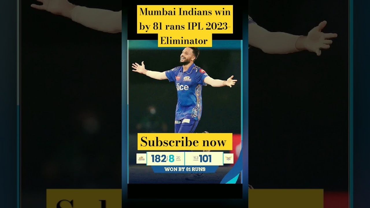 Mumbai Indians vs Lucknow super giants IPL eliminator match 2023