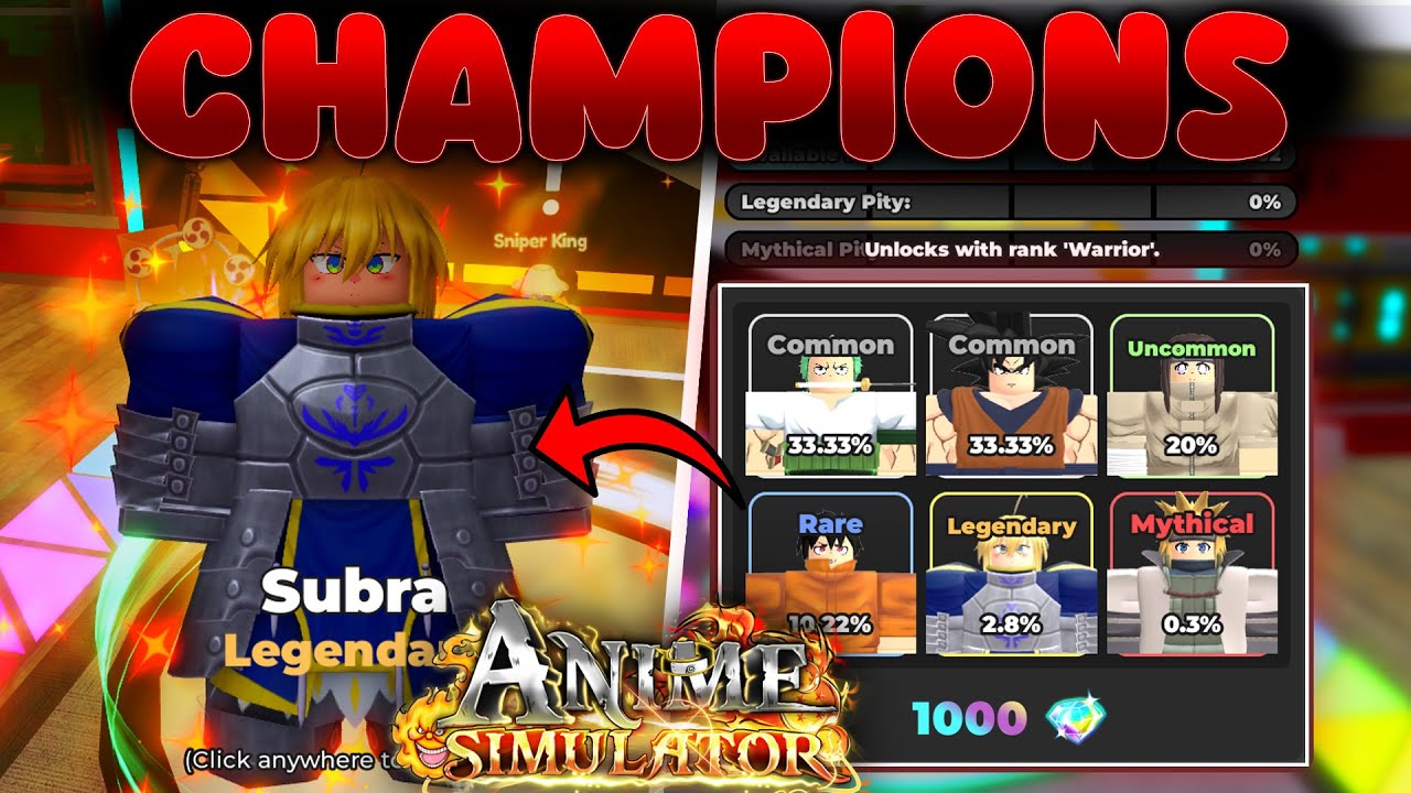 MI PRIMER CHAMPION EN ANIME FIGHTING SIMULATOR ROBLOX - YouTube