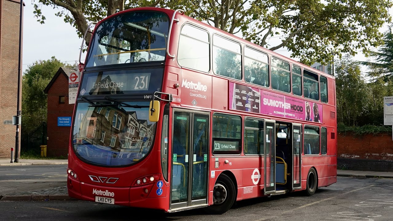 London Bus Route 231 - Turnpike Lane to Enfield Chase - Subtitles