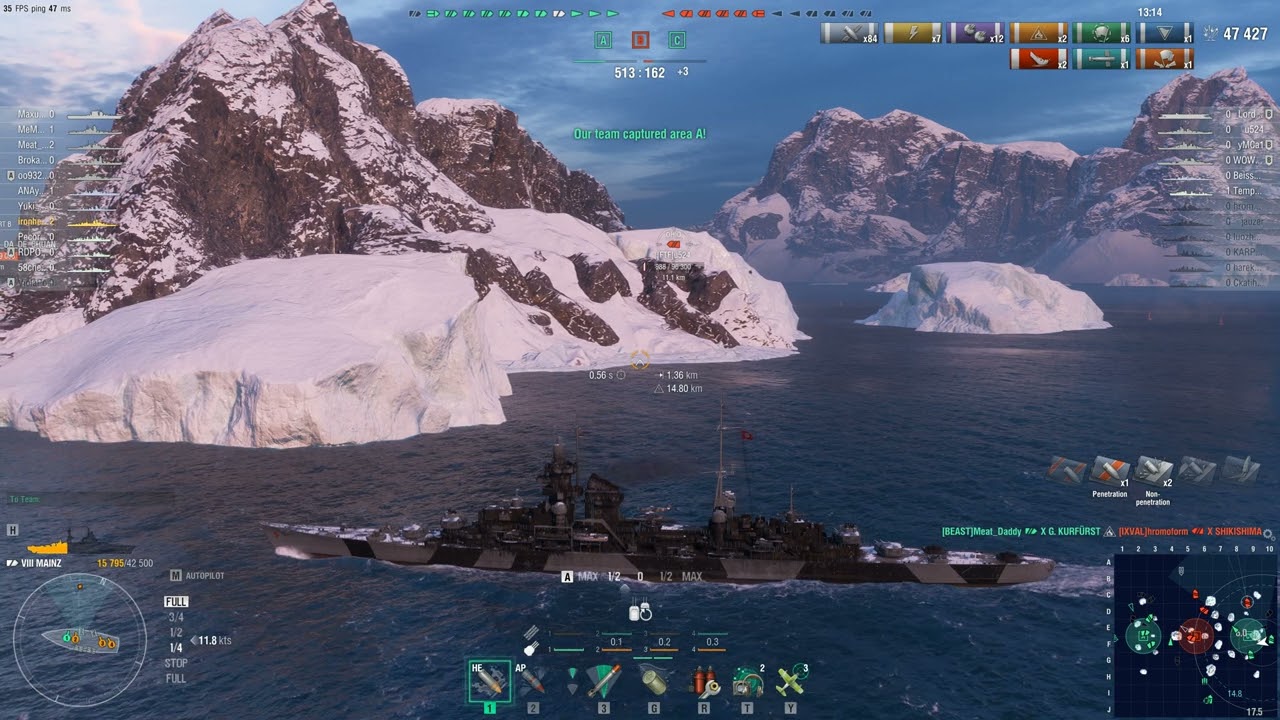 World Of Warships Random Battle Gameplay With MAINZ