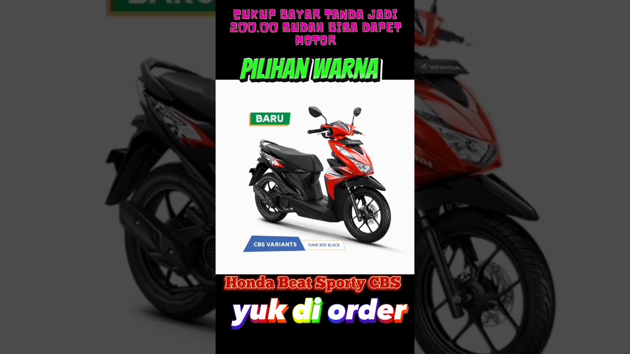 Pilihan Warna Honda Beat Sporty CBS ISS  Maret 2024